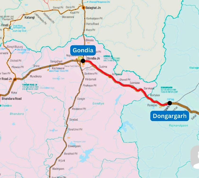 गोंदिया&ndash;डोंगरगढ़ चौथी रेल लाइन से छत्तीसगढ़ को मिलेगा विकास का नया ट्रैक : डबल इंजन सरकार में विकास की पटरी पर दौड़ रहा छत्तीसगढ़ - मुख्यमंत्री श्री साय*