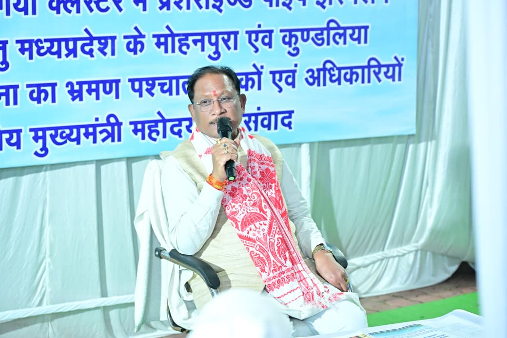 मुख्यमंत्री विष्णु देव साय के नेतृत्व में बगिया बनेगा प्रदेश का मॉडल सिंचाई क्लस्टर,समृद्धि&ndash;एमकैड योजना से बदलेगी बगिया की तस्वीर, 13 गांवों तक पहुँचेगी आधुनिक पाइपलाइन सिंचाई सुविधा