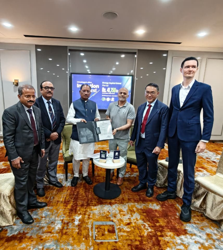 सिंगापुर से छत्तीसगढ़ के लिए आया ₹43,250 करोड़ का बड़ा निवेश प्रस्ताव, अकेले एआई-रेडी डेटा सेंटर कैंपस में ₹41,750 करोड़ लगाएगी एनर्जी कैपिटल ग्लोबल