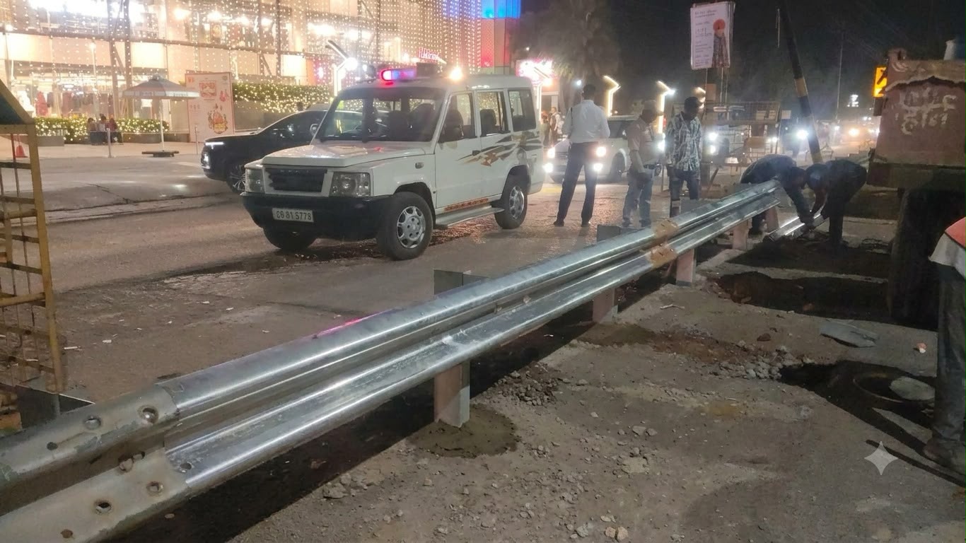 रायपुर में अतिक्रमण और अवैध एंट्री पर NHAI का शिकंजा, तेलीबांधा में प्रवेश मार्ग बंद; भाठागांव में भी कार्रवाई तेज, सड़क सुरक्षा के लिए मरम्मत अभियान जारी