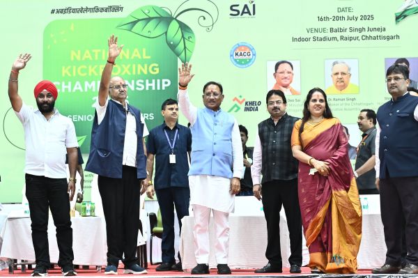 *मुख्यमंत्री श्री साय वाको इंडिया राष्ट्रीय किक बॉक्सिंग चैम्पियनशिप 2025 के समापन एवं पुरस्कार वितरण समारोह में हुए शामिल*