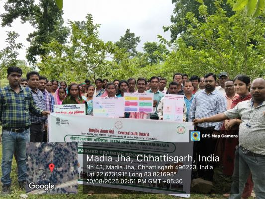 *बोडाटोंगरी और बंदरचुआ में तसर पालन के संबंध प्रशिक्षण हुआ आयोजित,वैज्ञानिक तकनीकों पर दी गई जानकारी* &nbsp;