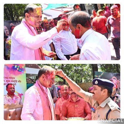 राजधानी में रंगोत्सव की अनोखी छटा : मुख्यमंत्री निवास बना फाग, गुलाल और उमंग का संगम, अधिकारियों-कर्मचारियों संग ठहाकों और आत्मीयता के बीच मुख्यमंत्री विष्णु देव साय ने खेली होली, दिया समरसता और भाईचारे का संदेश &nbsp;