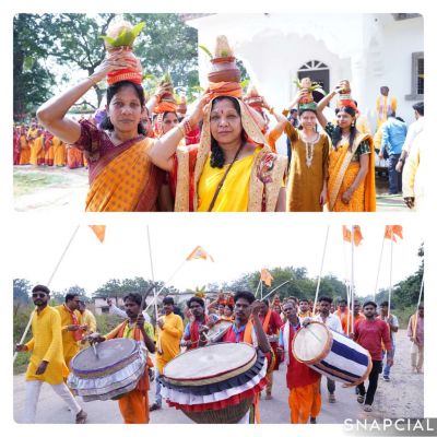 शक्ति की आराधना में डूबा बंदरचूआ, मुख्यमंत्री विष्णुदेव साय की धर्मपत्नी कौशल्या साय की मौजूदगी में निकली भव्य कलश यात्रा, मां दुर्गा की प्रतिमा स्थापना के साथ शुरू हुए धार्मिक अनुष्ठान